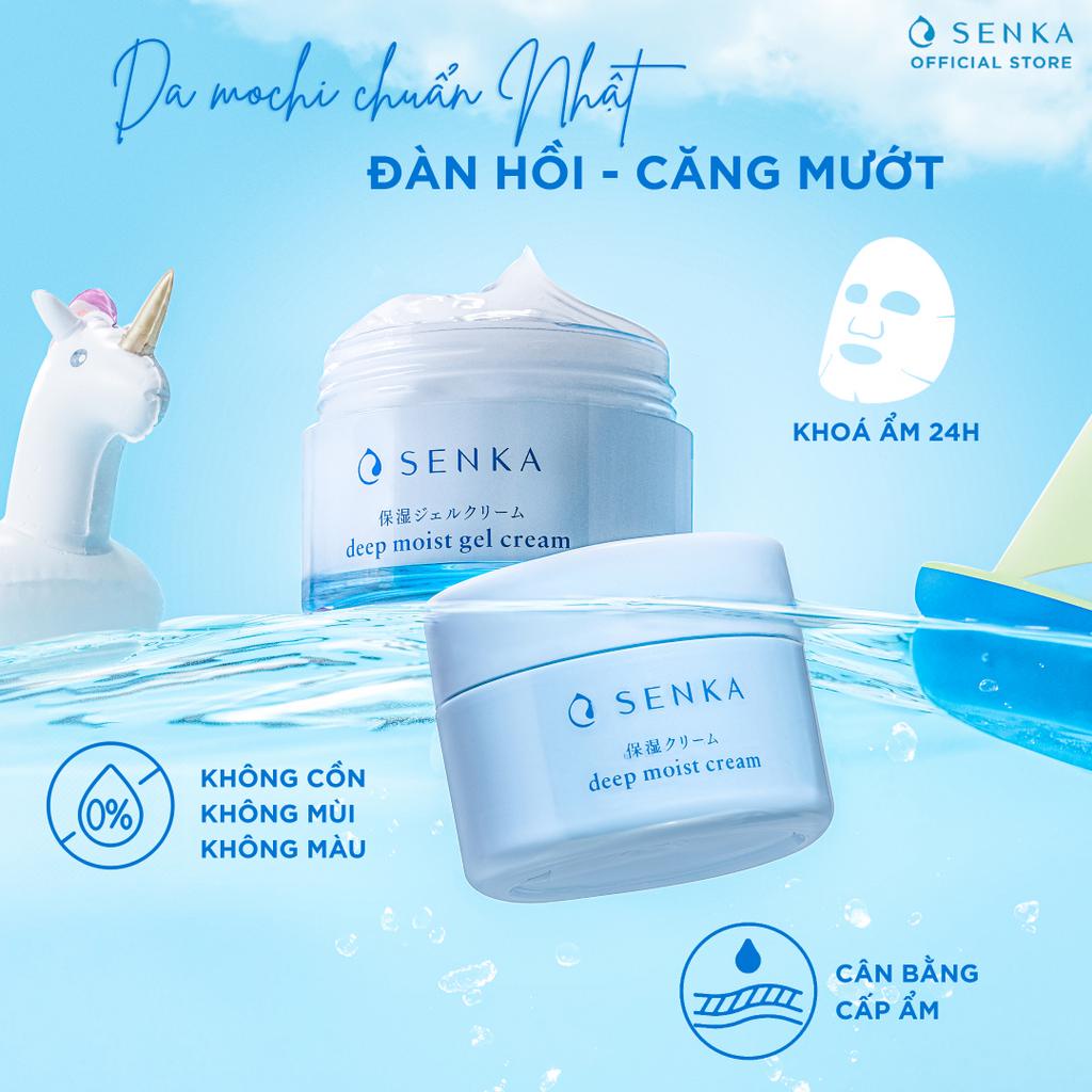 Mặt Nạ Ngủ Senka Cấp Ẩm Chuyên Sâu Dạng Gel 50g Deep Moist Gel Cream | Hasaki Sản phẩm chính hãng