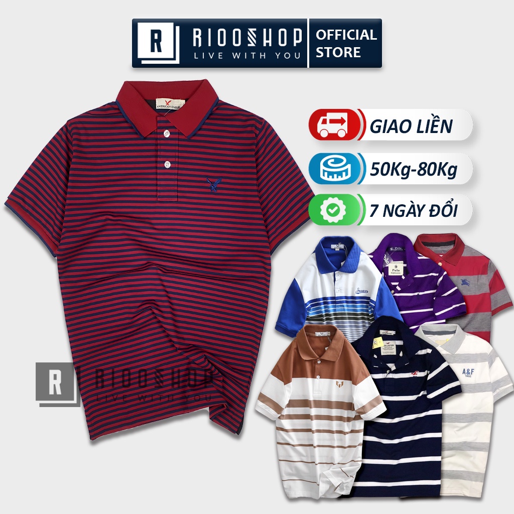 Xả Áo thun nam trung niên RTH010 áo phông nam có cổ cho tuổi trung niên form rộng đẹp cao cấp 🌺