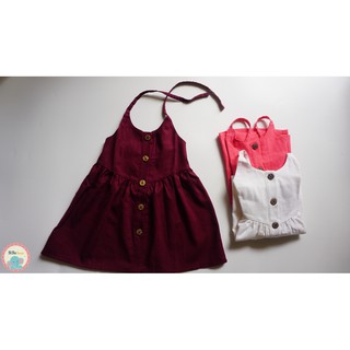 Đầm linen yếm cho bé