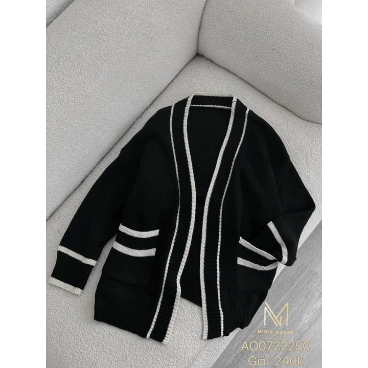 Áo Khoác Cardigan Len Sọc Form Rộng Nam Nữ Unisex Phong Cách Ulzzang - Áo Khoác Ngoài cdg Vintage Chất Đẹp