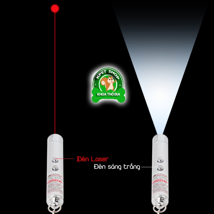 Đèn Laser 2 in 1 - Đồ chơi cho mèo vờn - Có sẵn pin