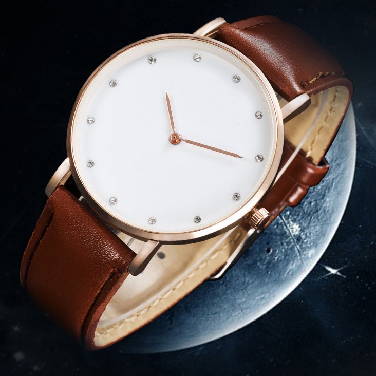 Đồng Hồ Nam Dây Da Dobroa (Nâu)