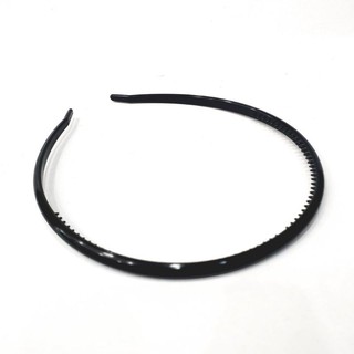 Sỉ 12 Bờm Cài tròn nhựa mềm màu đen bản nhí 6mm