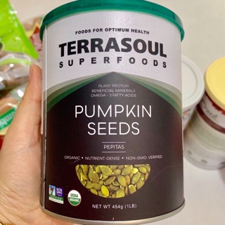 Nhân hạt bí ngô pumpkin seeds 454g terrasoul