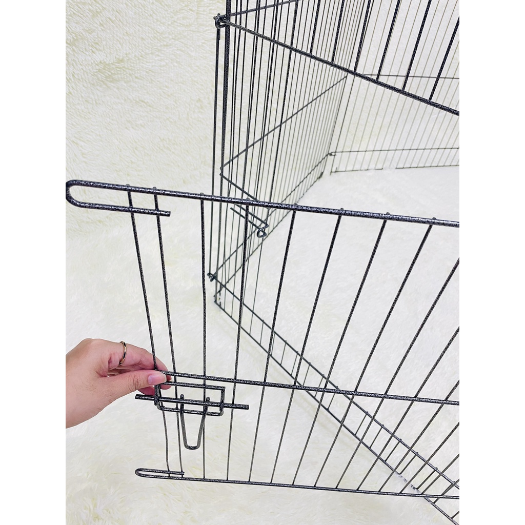 Chuồng Quây Chó Lớn - Vân Đá sơn tĩnh điện - Gồm 6 tấm ghép kích thước 63x63cm / 72x72cm.