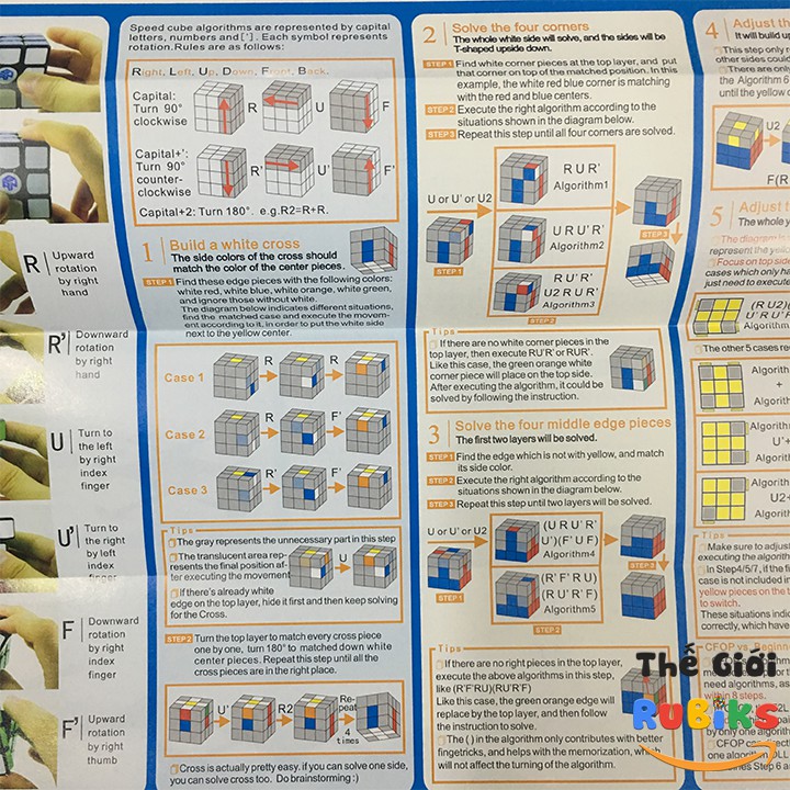 GAN's CFOP - Công thức nâng cao khối Rubik 3x3 Cross F2L OLL PLL