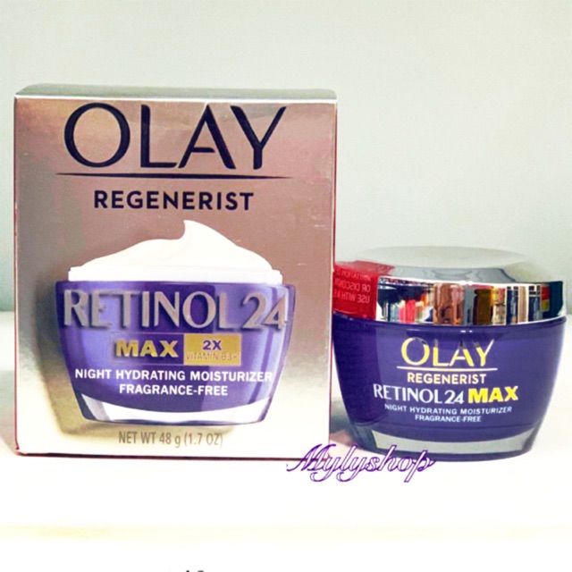 [Hàng mới USA] Kem dưỡng ẩm tái tạo da trắng sáng ban đêm Olay RETINOL24 MAX Night Cream