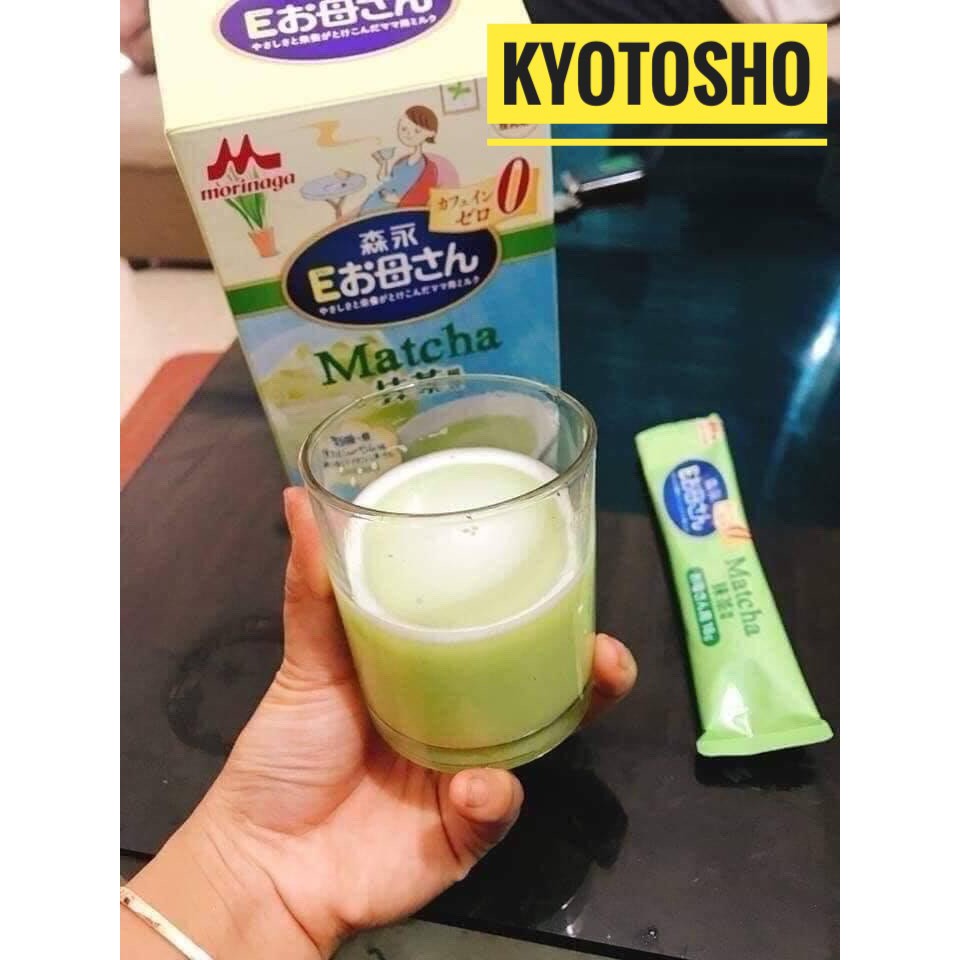 [DATE 10/2021] Sữa bầu MORINAGA nội địa Nhật 18gr x 12 gói 3 vị Cafe, Trà sữa, Trà xanh