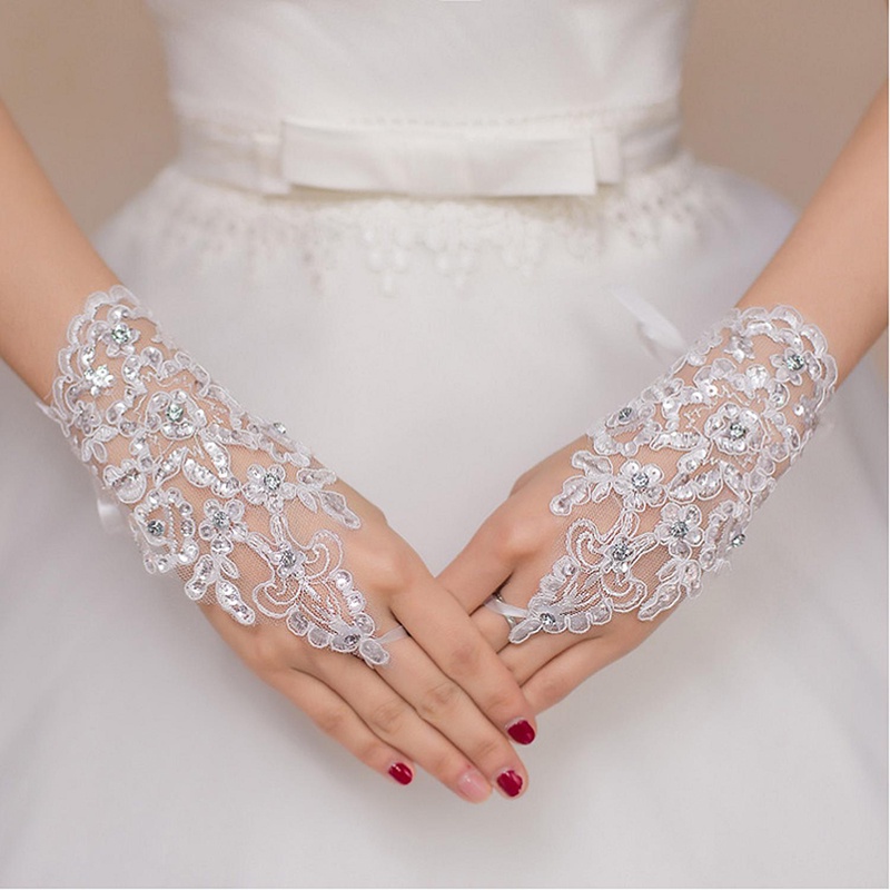 Găng Tay Ren Cho Cô Dâu Thời Trang Xuân Hè