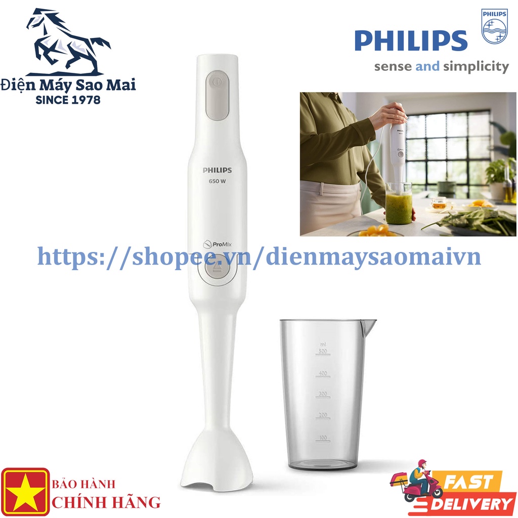 Máy xay sinh tố cầm tay đơn năng Philips HR1600 và HR2531