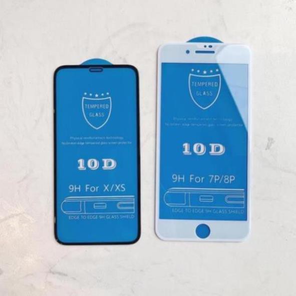 [ iphone 13 Pro Max | 12 | 11 | Mini | Xs max Xr X 8Plus 7 Plus 6plus 6 ]  Kính cường lực 10D nền xanh full màn nguyên k
