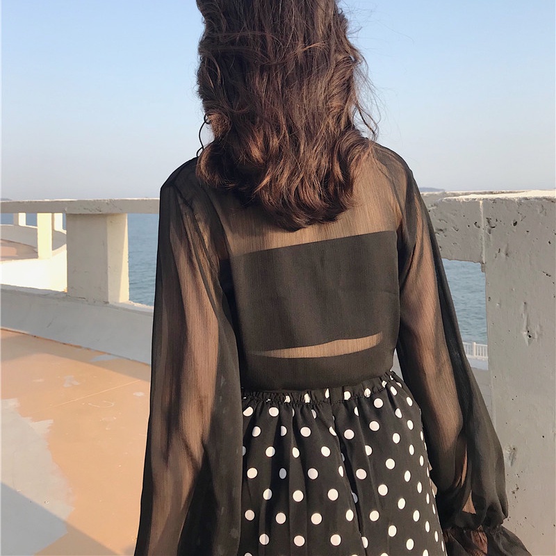 Áo Khoác Voan Mỏng Ngắn Chống Nắng Thời Trang Mùa Hè Cho Nữ