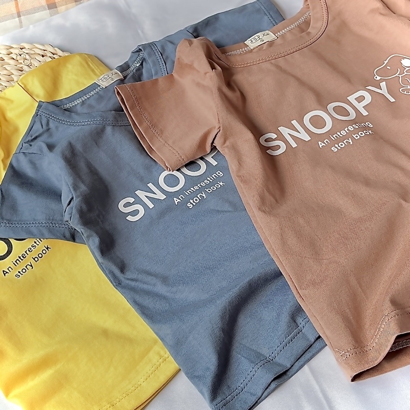 Áo phông ngắn tay cho bé chất liệu mềm mát in hình dễ thương cho bé