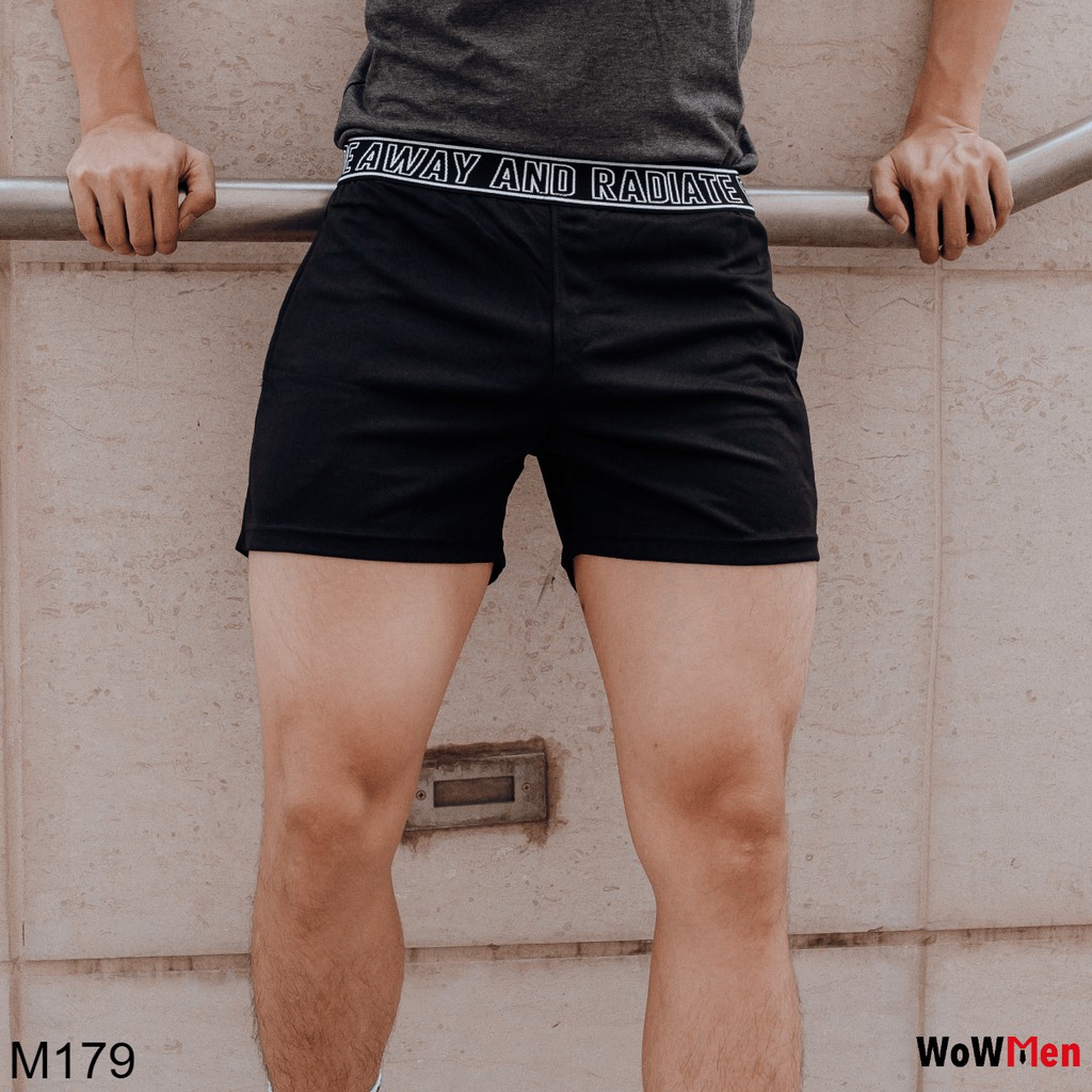 Quần Short Đùi Thun Nam Ngắn Bản Lưng To Tập Gym Squat Thể Thao Đi Bơi Mặc Nhà - M179