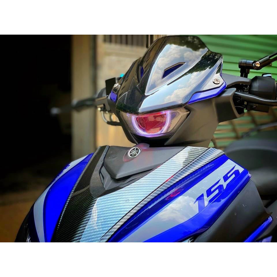 Ốp đầu mão ex155 nhô 2 sọc khói