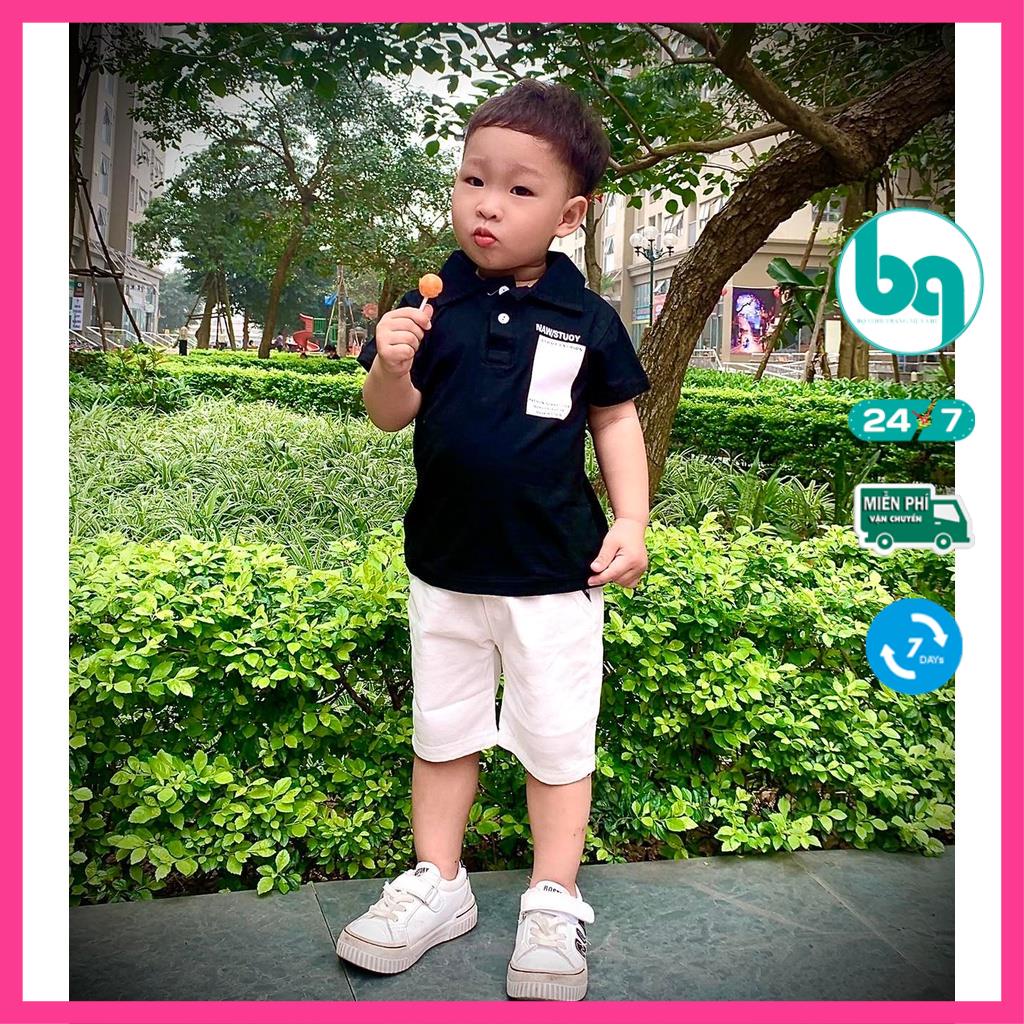 Áo thun bé trai, Size 9-33kg, Set Polo basic áo cotton co giãn, quần Jean cho bé trai sành điệu SHOP BẢO QUÂN