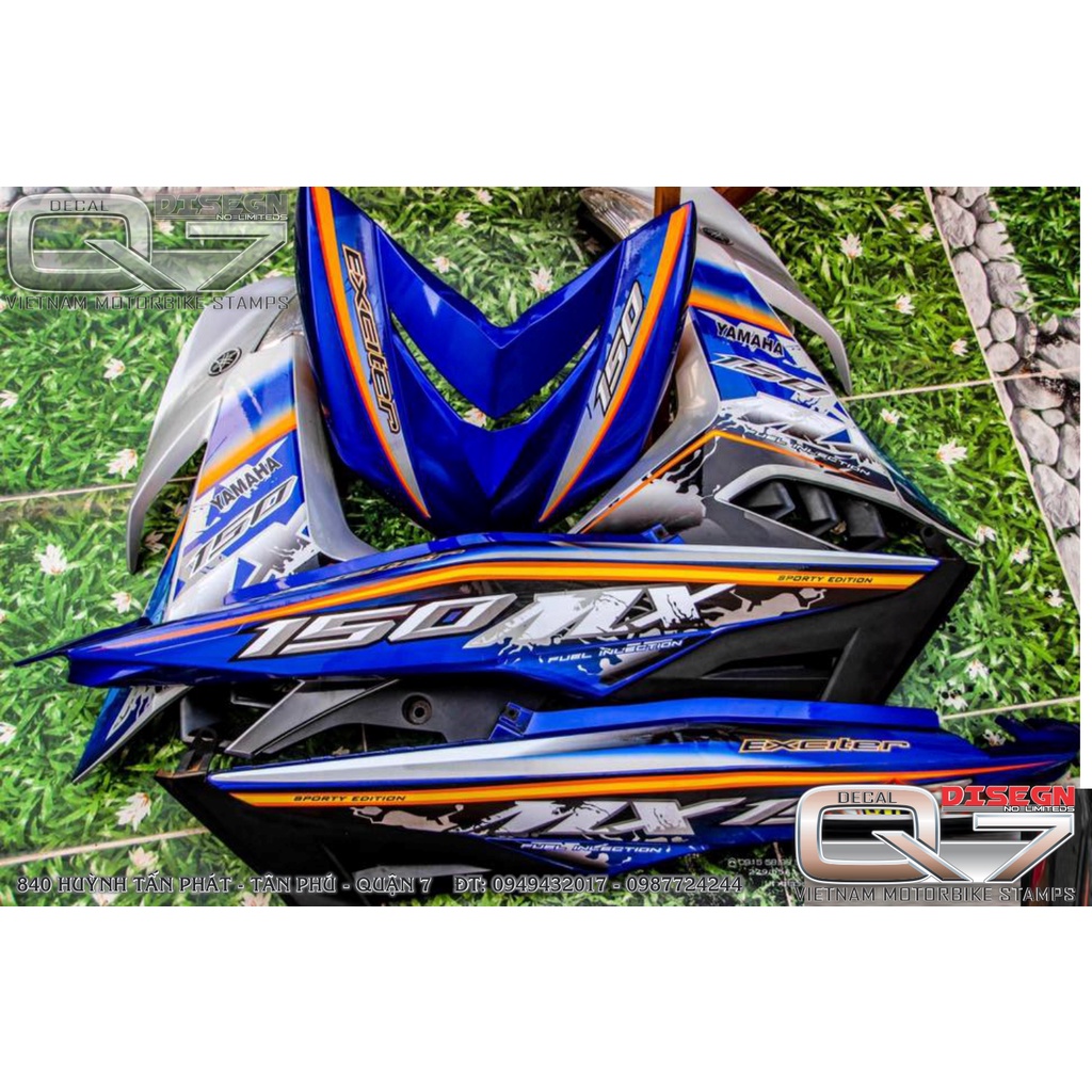 Tem Rời EXCITER 150 XANH TRẮNG