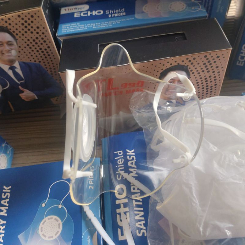 Combo 2 khẩu trang nhựa dẻo trong suốt cao cấp chính hãng