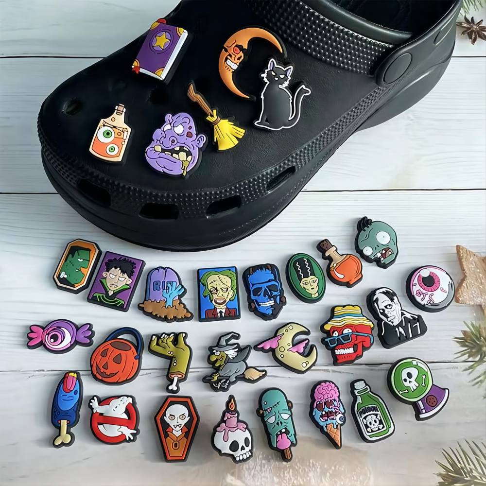 1 Mặt Dây Chuyền PVC Hình Đầu Lâu Phù Thủy Halloween Vui Nhộn Trang Trí Sân Vườn Cho Người Lớn Và Trẻ Em