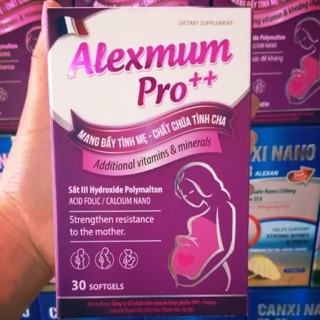 ✅{CHÍNH HÃNG} Vitamin Tổng hợp - Bổ Bà Bầu Alexmum Pro++  - An Thai, Dưỡng thai