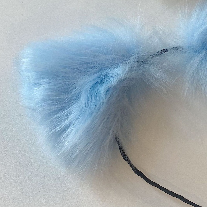 Flgo Băng Đô Cài Tóc Hình Mèo Bằng Lông Nhung Dễ Thương Xinh Xắn Thời Trang Cho Nữ