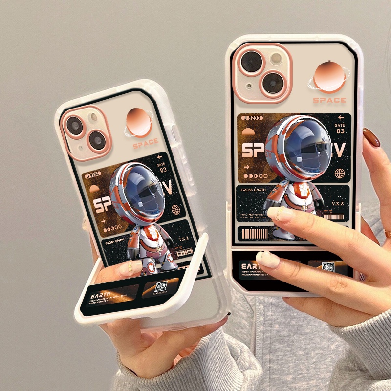 Ốp Điện Thoại TPU Trong Suốt Họa Tiết Phi Hành Gia Cho IPhone 11 13 12 Pro Max X XR XS 8 7 Plus 6 6S 7 SE 2020
