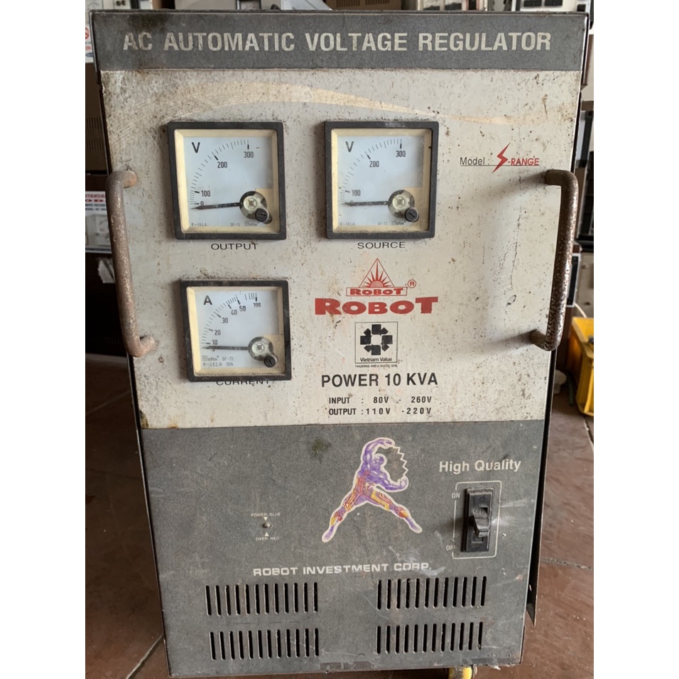 ỔN ÁP RÔ BỐT 10KW DẢI 80-260V HÀNG CŨ
