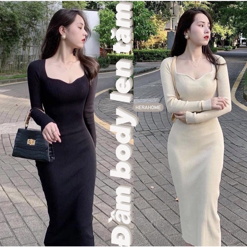 ĐẦM BODY LEN TĂM CỔ VUÔNG 🌼