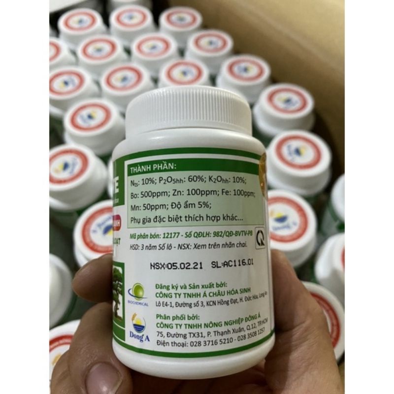 Phân bón NPK 10-60-10 + TE  thúc bật mầm hoa siêu lân siêu vi lượng
