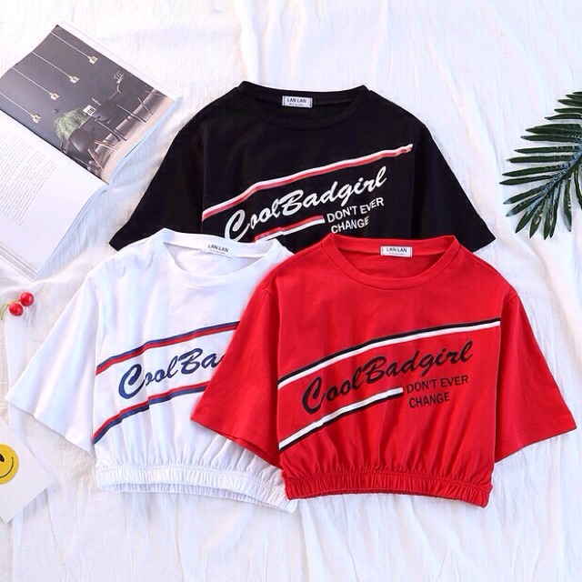 Áo Crop Top Bo Eo [Hàng có sẵn]