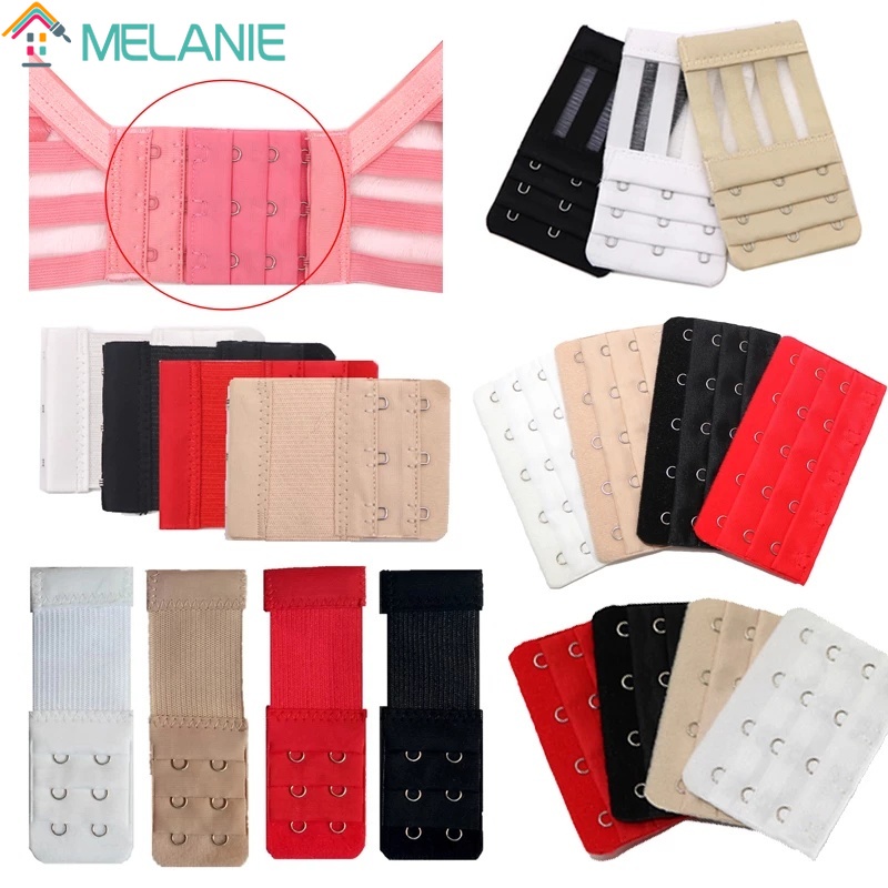 Móc Nối Dài Dây Áo Ngực 3 Hàng 2 / 3 / 4 Bằng Nylon Co Giãn Điều Chỉnh Được