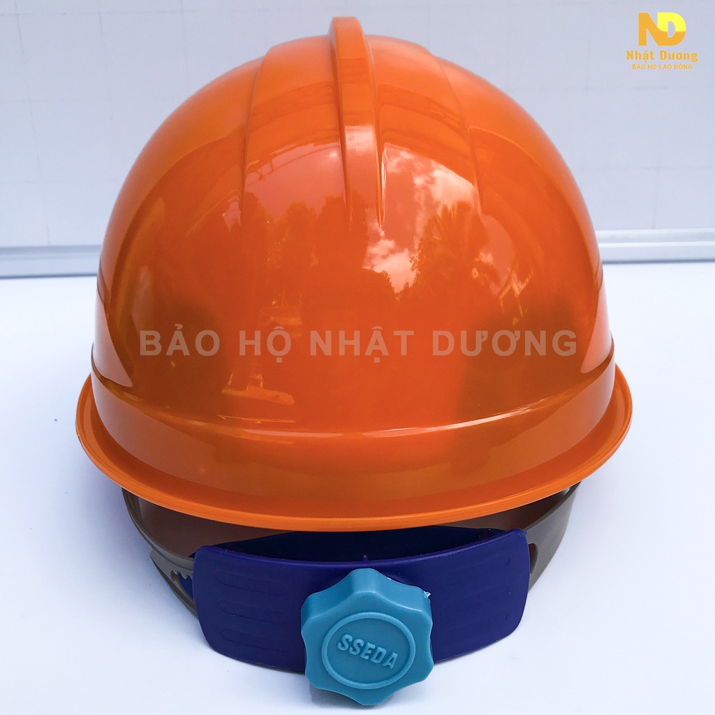 Mũ bảo hộ lao động khóa vặn màu cam HPS1, Nón bảo hộ lao động lót xốp Nhật Dương