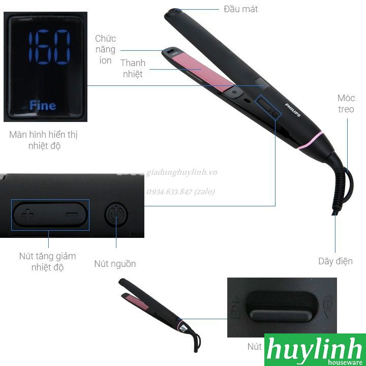 Máy tạo kiểu tóc Philips BHS675 [BHS530 mới] - Chính hãng bảo hành 2 năm