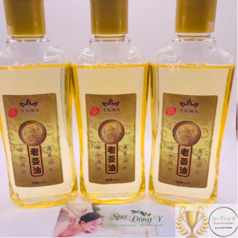 Tinh dầu massage body gừng 180ml rất thơm, dưỡng sinh đông y