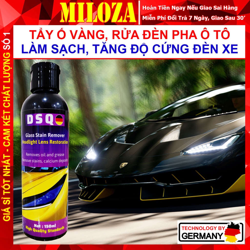 Đánh Bóng Đèn Pha Ô tô - Dung Dịch Đánh Bóng Đèn Pha Oto - Tẩy Ố Vàng, Vệ Sinh, Làm Sạch, Chống Nứt - DSQ Lens