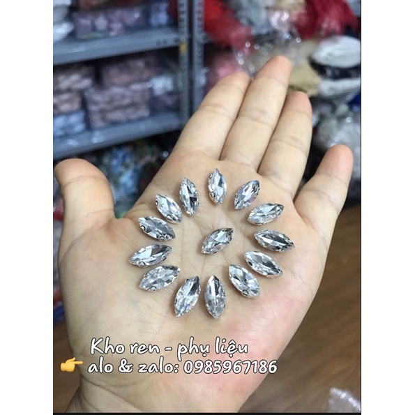 Đá đế pha lê thoi cao cấp bắt sáng siêu tốt
