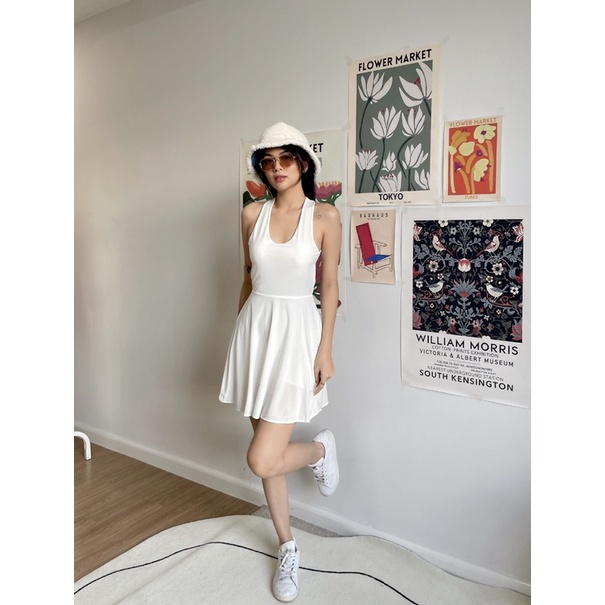 đầm thun hở lưng