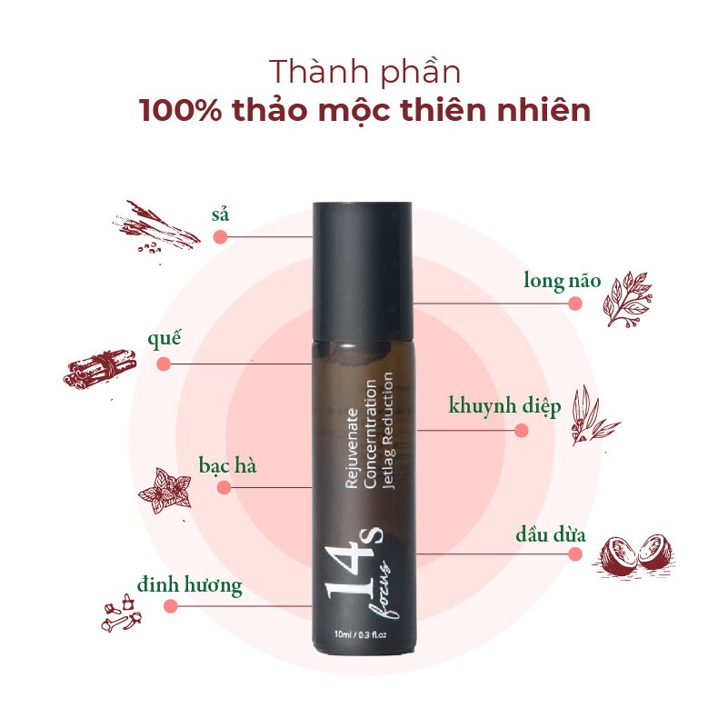 Tinh Dầu Lăn 14S Focus 10ml Giúp tỉnh táo tập trung tinh thần - Hàng chính hãng