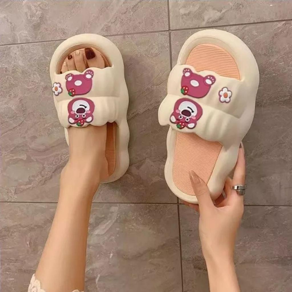 2261 GẤU DÂU- Dép Nữ Quai Ngang, Dép Lê Đi Trong Nhà dành cho nữ đế mềm và êm