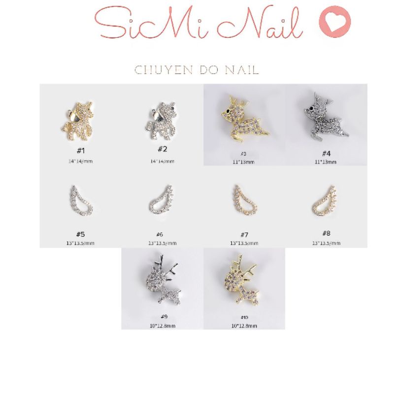 [Cao Cấp] Charm nail, charm đá gắn móng C02