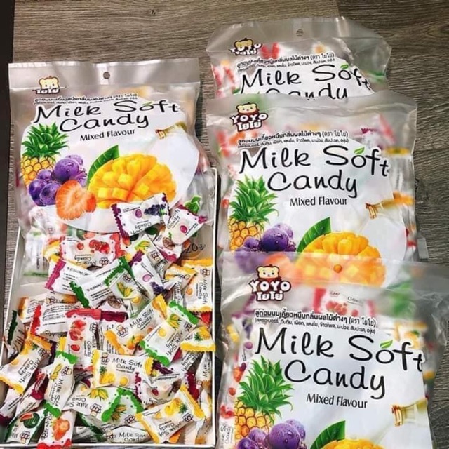 Kẹo dẻo trái cây Milk soft hãng Yoyo Thái LAm 29k/ 1 gói 320gr