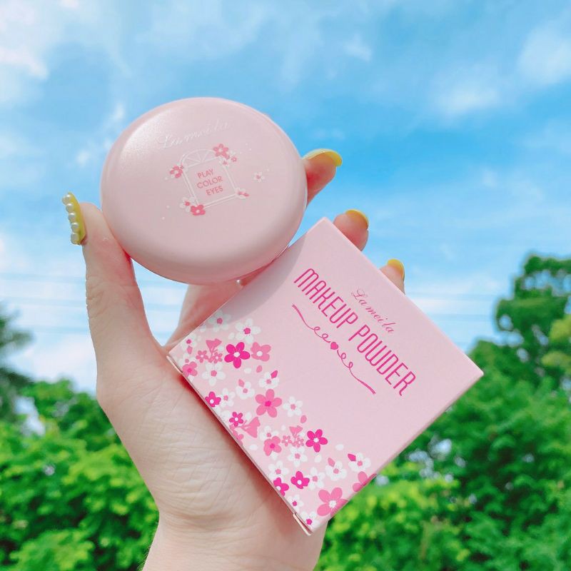 Phấn Phủ Nén Lameila vỏ hồng | BigBuy360 - bigbuy360.vn