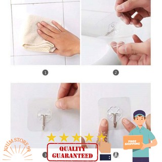Móc dán tường🍁FREESHIP🍁 Móc cường lực trong suốt siêu dính- Móc treo đồ chịu lực 10kg
