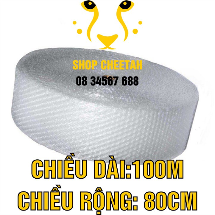 Xốp nổ bọc hàng – Dài 100M x Rộng 80CM – Màng xốp bóp nổ – Màng bong bóng khí – Màng giảm chấn – Xốp bóng khí – Xốp hơi