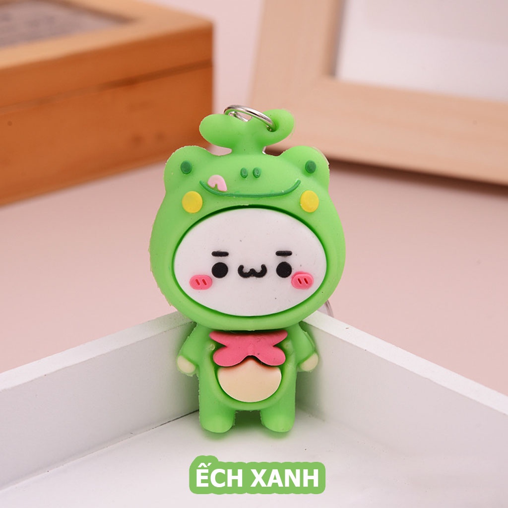 Móc khóa Vịt đội mũ hoa MK38