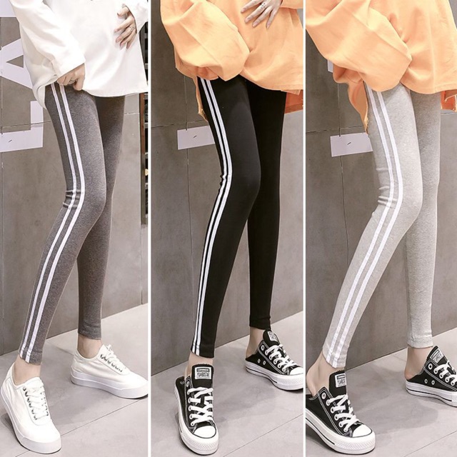 Quần legging thể thao 2 sọc