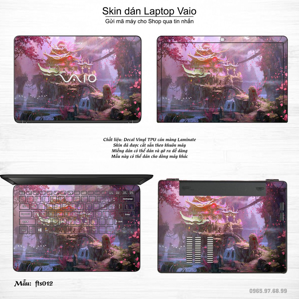 Skin dán Laptop Sony Vaio in hình Fantasy (inbox mã máy cho Shop)