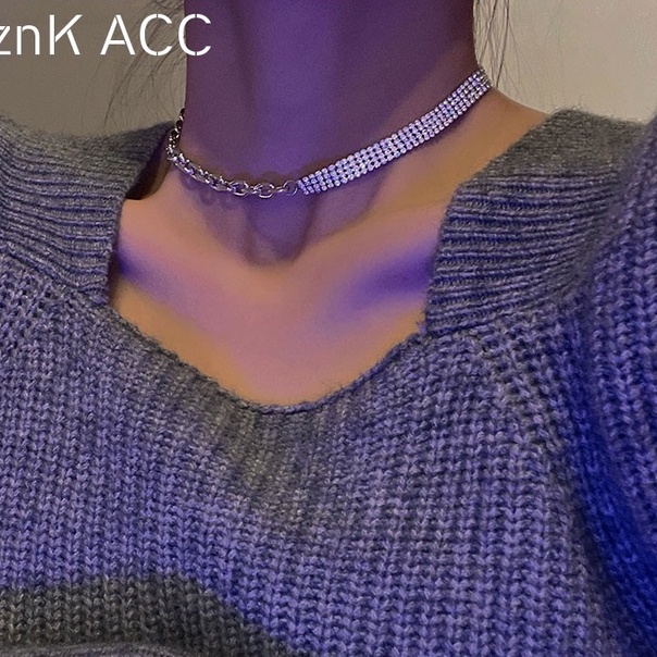 Dây Chuyền Choker Hạt Đá , Vòng Cổ Đính Hạt Sang Chảnh