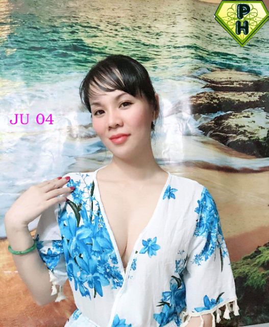 Jumpsuit ngắn đi biển - vải xô Thái