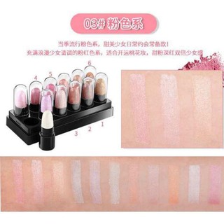 (HN)Bộ Sáp Bóng Mắt Highlight 12 Thỏi Maycreate